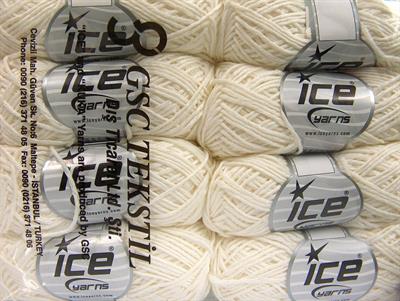 8x50gr. BABY SUMMER DK Pamuk, Akrilik Ekru Bebe, Yazlık İplikler, Pamuk