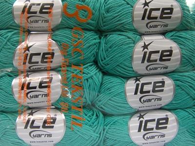 8x50gr. BABY SUMMER DK Pamuk, Akrilik Zümrüt Yeşil Bebe, Yazlık İplikler, Pamuk