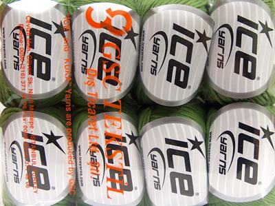 8x50gr. BABY SUMMER DK Pamuk, Akrilik Yeşil Bebe, Yazlık İplikler, Pamuk