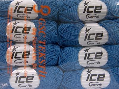 8x50gr. BABY SUMMER DK Pamuk, Akrilik Kot Mavisi Bebe, Yazlık İplikler, Pamuk