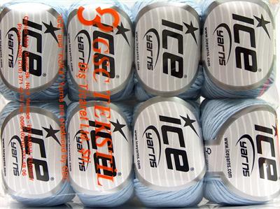 8x50gr. BABY SUMMER DK Pamuk, Akrilik Açık Mavi Bebe, Yazlık İplikler, Pamuk