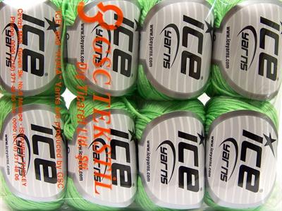 8x50gr. BABY SUMMER DK Pamuk, Akrilik Neon Yeşil Bebe, Yazlık İplikler, Pamuk