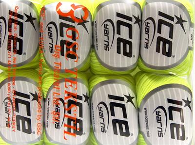 8x50gr. BABY SUMMER DK Pamuk, Akrilik Neon Yeşil Bebe, Yazlık İplikler, Pamuk