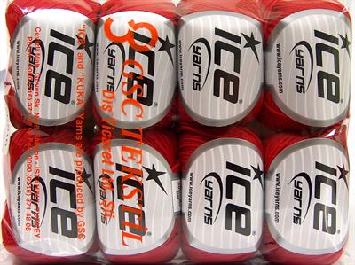 8x50gr. BABY SUMMER DK Pamuk, Akrilik Kırmızı Bebe, Yazlık İplikler, Pamuk