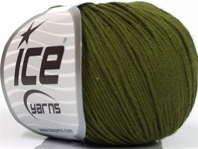 8x50gr. BABY SUMMER Akrilik, Pamuk Koyu Haki Bebe, Yazlık İplikler, Pamuk