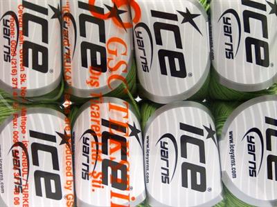 8x50gr. BABY SUMMER Akrilik, Pamuk Yeşil Bebe, Yazlık İplikler, Pamuk