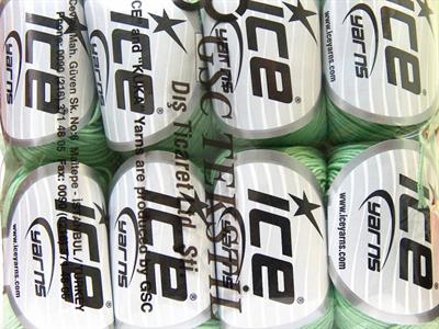 8x50gr. BABY SUMMER Akrilik, Pamuk Nane Yeşil Bebe, Yazlık İplikler, Pamuk