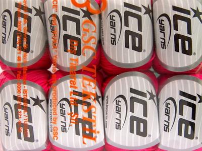 8x50gr. BABY SUMMER Akrilik, Pamuk Neon Pembe Bebe, Yazlık İplikler, Pamuk