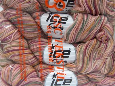 4x50gr. BABY SUPERWASH MERINO PRINT  Altın, Deve Tüyü, Açık Gri, Pembe tonları Lüks, Merinos, Kışlık, Bebe, Yün, Batik Desenli, Makina Yıkama