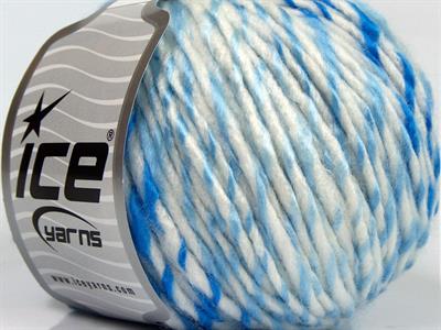 8x50gr. BABY TWIST Yün, Akrilik Beyaz, Mavi Tonları Kışlık, Yün, Kalın