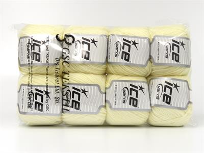 8x50gr. BAMBINO MERINO Akrilik, Merino Yün Krem Merinos, Kışlık, Bebe, Yün, Akrilik