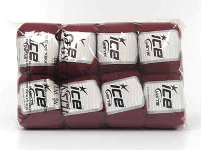 8x50gr. BAMBINO MERINO Akrilik, Merino Yün Koyu kırmızı Merinos, Kışlık, Bebe, Yün, Akrilik