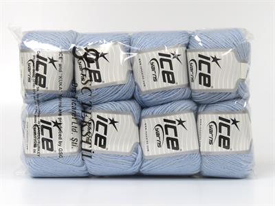 8x50gr. BAMBINO MERINO Akrilik, Merino Yün Açık Mavi Merinos, Kışlık, Bebe, Yün, Akrilik