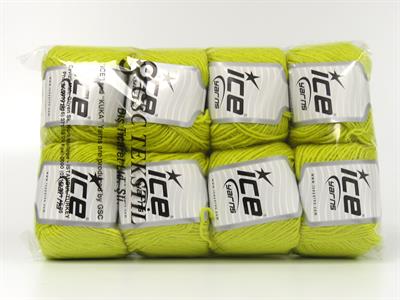 8x50gr. BAMBINO MERINO Akrilik, Merino Yün Neon Yeşil Merinos, Kışlık, Bebe, Yün, Akrilik