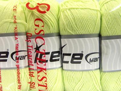 4x100gr. BAMBOO BABY Bambu Açık Yeşil Bebe, Yazlık İplikler, Bambu, Düz iplikler