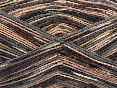 Lot of 4 x 100gr Skeins Ice Yarns BAMBOO SOCK (25% Bamboo 50% Superwash Merino Wool) Yarn Brown Grey Camel