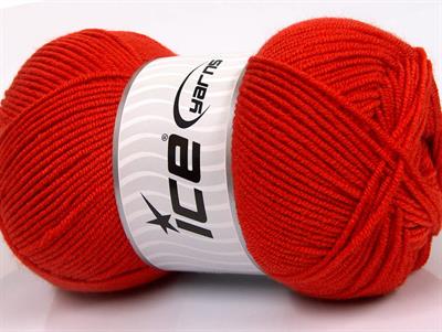 4x100gr. BAMBOO SOFT FINE Akrilik, Bambu Domates Kırmızı Yazlık İplikler, Bambu