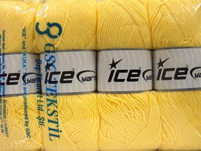 4x100gr. BAMBOO SOFT FINE Akrilik, Bambu Sarı Yazlık İplikler, Bambu