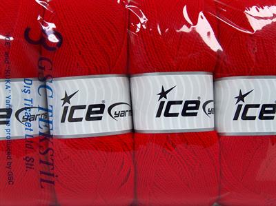 4x100gr. BARBOSA Akrilik Kırmızı Kışlık, Çok İnce, Düz iplikler, 100% Akrilik , Akrilik