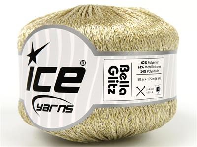 4x50gr. BELLA GLITZ Metalik Simli Altın Metalik Simli, Yazlık İplikler