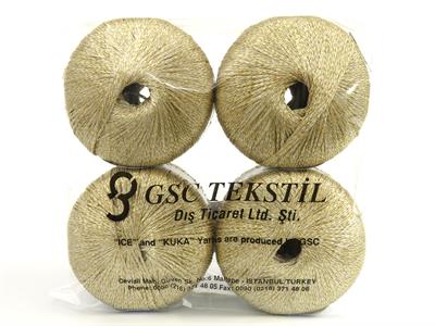 4x50gr. BELLA GLITZ Metalik Simli Altın Metalik Simli, Yazlık İplikler