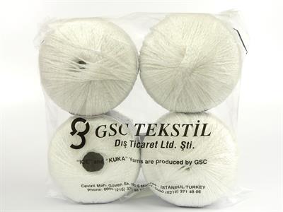 4x50gr. BELLA GLITZ Metalik Simli Beyaz Metalik Simli, Yazlık İplikler