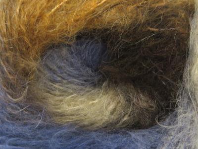 2x150gr. BELLA MOHAIR Tiftik, Akrilik Kahverengi Tonları, Krem Tonları Kışlık, Yün, Tiftik, Batik Desenli, Worsted