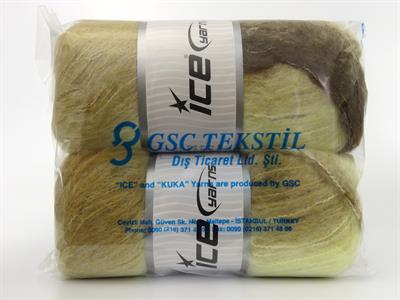 2x150gr. BELLA MOHAIR Tiftik, Akrilik Kahverengi Tonları, Krem Tonları Kışlık, Yün, Tiftik, Batik Desenli, Worsted