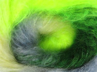 2x150gr. BELLA MOHAIR Tiftik, Akrilik Krem, Yeşil Tonları, Açık Mavi Kışlık, Yün, Tiftik, Batik Desenli, Worsted