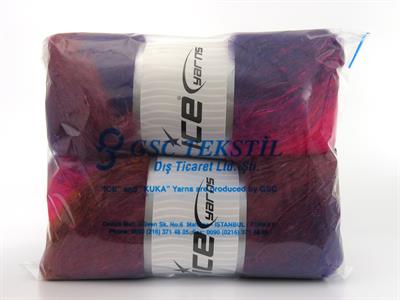 2x150gr. BELLA MOHAIR Tiftik, Akrilik Mor, Altın, Maron, Fuşya Kışlık, Yün, Tiftik, Batik Desenli, Worsted