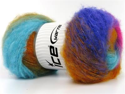 2x150gr. BELLA MOHAIR Tiftik, Akrilik Mor, Turkuaz, Altın, Haki, Fuşya Kışlık, Yün, Tiftik, Batik Desenli, Worsted