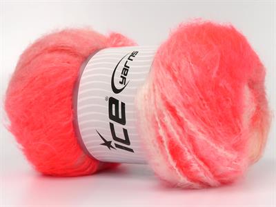 2x150gr. BELLA MOHAIR Tiftik, Akrilik Beyaz, Pembe tonları Kışlık, Yün, Tiftik, Batik Desenli, Worsted
