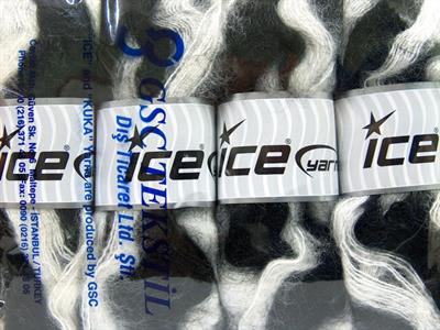 4x100gr. BERMUDA MOHAIR Akrilik, Tiftik Siyah, Beyaz Kışlık, Tiftik