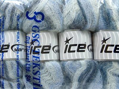 4x100gr. BERMUDA MOHAIR Akrilik, Tiftik Mavi Tonları Kışlık, Tiftik