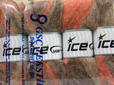 4x100gr. BERMUDA MOHAIR Akrilik, Tiftik Kahverengi Tonları, Bakır Kışlık, Tiftik