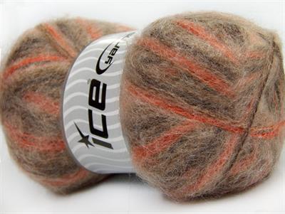 4x100gr. BERMUDA MOHAIR Akrilik, Tiftik Kahverengi Tonları, Bakır Kışlık, Tiftik