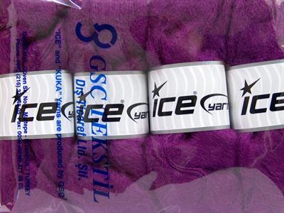 4x100gr. BERMUDA MOHAIR Mor Akrilik, Tiftik Kışlık, Tiftik