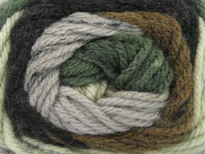 Lot of 4 x 100gr Skeins Ice Yarns BIG BANG Yarn Black Brown Shades Grey Shades Khaki Shades