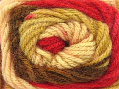 Lot of 4 x 100gr Skeins Ice Yarns BIG BANG Yarn Red Shades Brown Shades