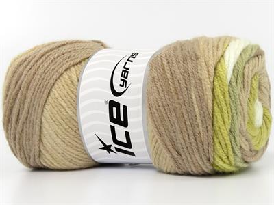 Lot of 4 x 100gr Skeins Ice Yarns BIG BANG Yarn Khaki Shades Camel Light Cream