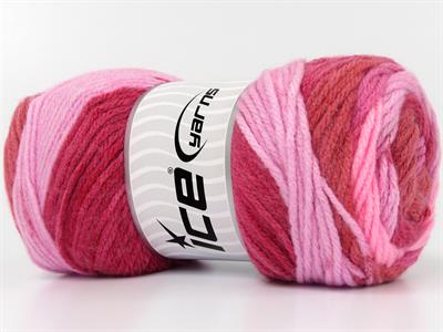 Lot of 4 x 100gr Skeins Ice Yarns BIG BANG Yarn Pink Shades Red Light Lilac