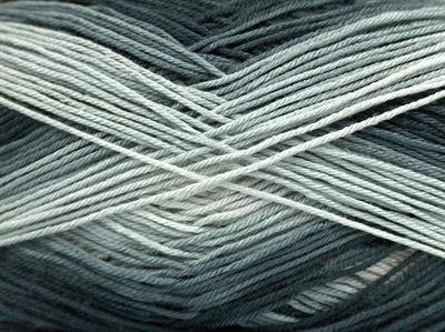 4x100gr. BISCUIT  Siyah, Beyaz, Gri Tonları Kışlık, Düz iplikler, Batik Desenli, 100% Akrilik