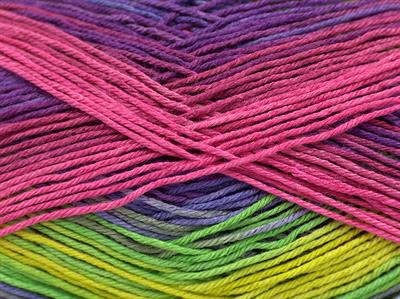 4x100gr. BISCUIT  Yeşil Tonları, Pembe tonları, Mor Tonları Kışlık, Düz iplikler, Batik Desenli, 100% Akrilik