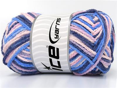 4x100gr. BONFIRE AIR Akrilik Beyaz, Sarı, Mavi Tonları Yazlık İplikler, Düz iplikler, Batik Desenli, Kalın, Zincir