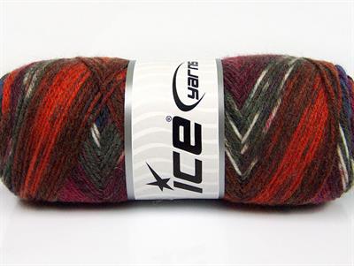 4x100gr. BONITO ETHNIC Akrilik, Yün Mavi, Beyaz, Bordo, Bakır, Gri Tonları Kışlık, Yün, Batik Desenli