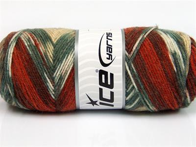 4x100gr. BONITO ETHNIC Akrilik, Yün Kahverengi, Gri, Bakır, Cafe Latte  Kışlık, Yün, Batik Desenli