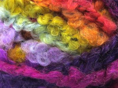 2x150gr. BOUCLE WOOL MAGIC Yün, Akrilik Yeşil, Mavi, Turuncu, Sarı, Mor Tonları Kışlık, Yün, Buklet, Çok Kalın, Batik Desenli, Akrilik