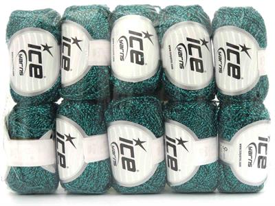 10x10gr. BRILLANTE Metalik Simli Zümrüt Yeşil Metalik Simli, Kışlık, Worsted