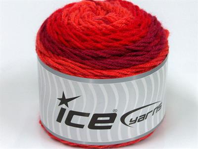 Lot of 2 x 140gr Skeins Ice Yarns CAKES Hand Knitting Yarn Red Shades