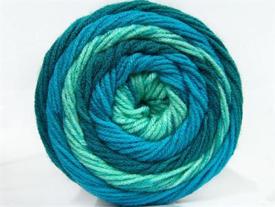 Lot of 2 x 140gr Skeins Ice Yarns CAKES Yarn Turquoise Teal Mint Green